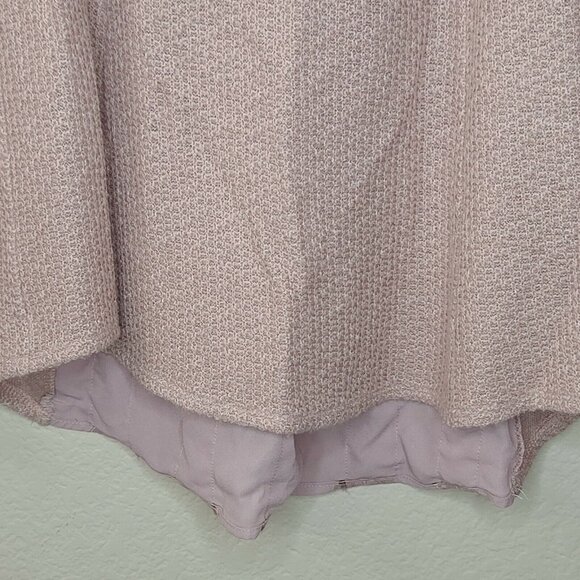 One September Sweater Top Womens Medium Mauve Pink Lace Pleated Long Sleeve - Picture 9 of 12